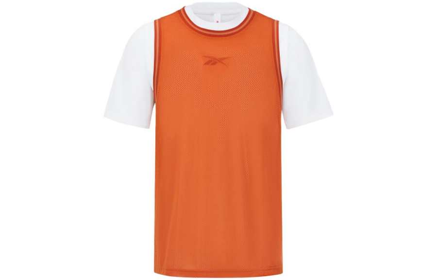 Reebok HOOP 2 In 1 VEST U T Shirt Unisex Orange