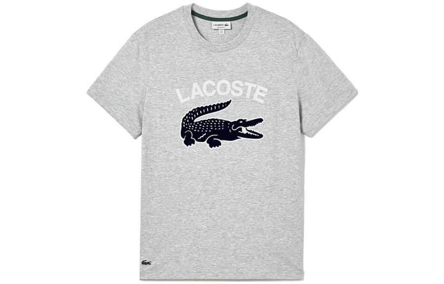 LACOSTE LACOSTE T Shirt Men's Silver Gray