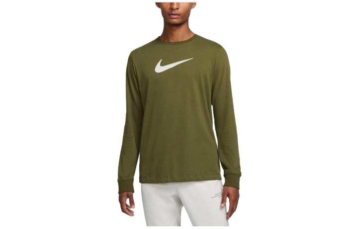 Nike Nike T Shirts Men's Rough Green Crew Neck Moderate Straight Fit