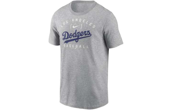 Nike Nike Los Angeles Dodgers Home Team Athletic Arch T Shirt Men's Gray