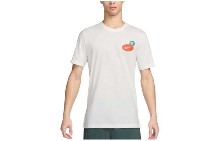 Nike Nike T Shirts Men's White Crew Neck Moderate Straight Fit