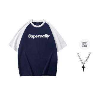 SUPEREALLY T Shirts Unisex Crew Neck Moderate Straight Fit