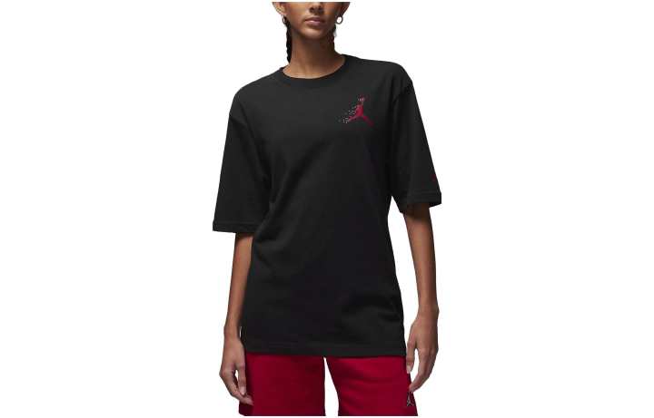 Jordan Jordan T Shirts Unisex Black Crew Neck Moderate