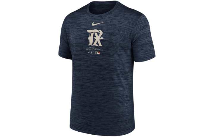 Nike Nike Texas Rangers Authentic Collection City Connect Velocity Women's Nike Dri FIT Mlb T Shirt