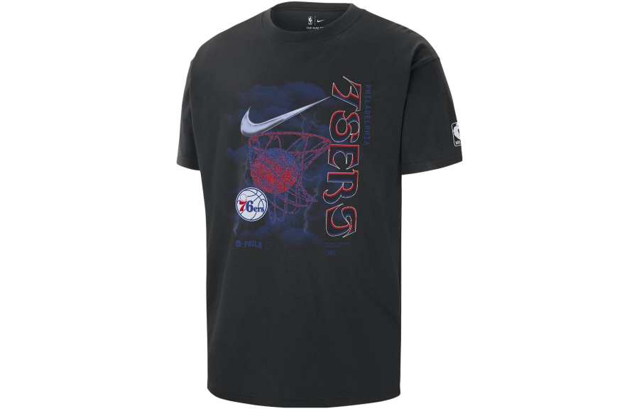 Nike Nike T Shirts Men's Black Crew Neck Moderate Straight Fit