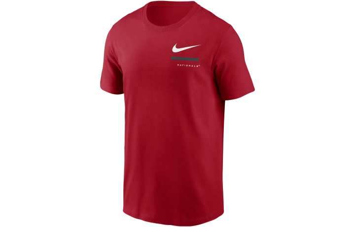Nike Nike X MLB T Shirts Men's Red Crew Neck Moderate Straight Fit