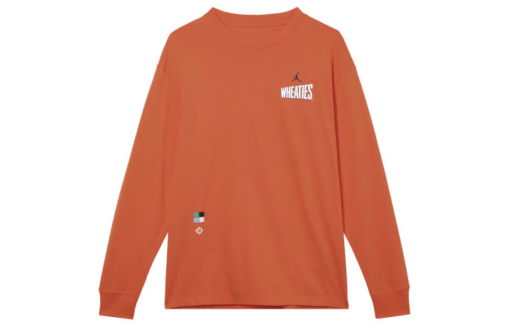 Jordan Jordan T Shirts Men's Orange Crew Neck Moderate Straight Fit