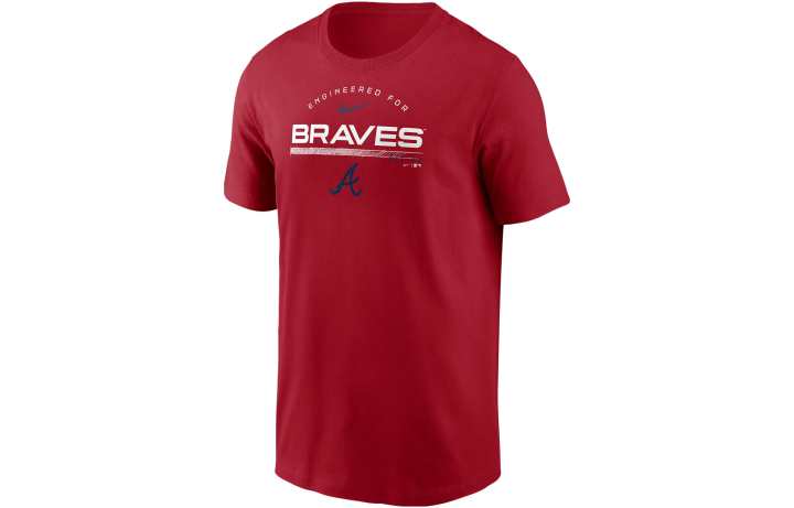 Nike Nike T Shirts Men's Red Crew Neck Moderate Straight Fit