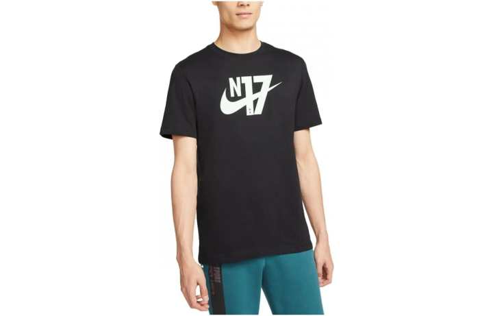 Nike Nike T Shirts Men's Black Crew Neck Moderate Straight Fit