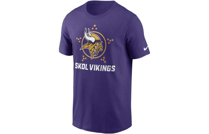 Nike Nike X NFL T Shirts Men's Purple Crew Neck Moderate Straight Fit