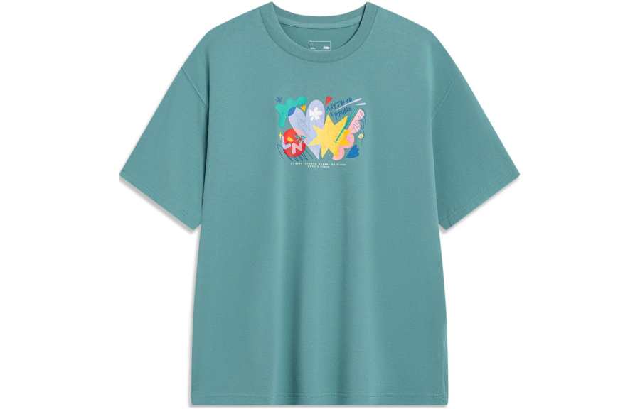 Li-Ning Li Ning Sports Life Collection T Shirt Men's French Emerald Green