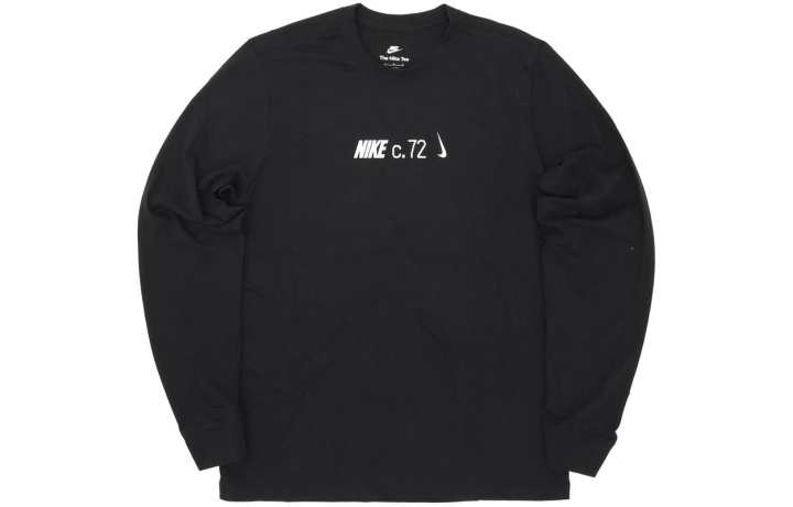 Nike Nike Circa Long Sleeve T Shirt With Back Print In T Shirt Men's Black