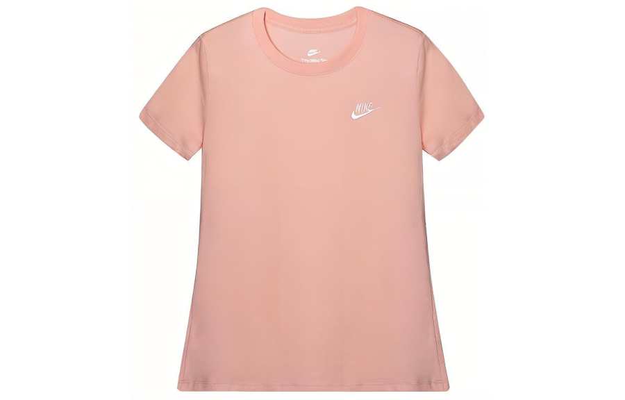 Nike Nike T Shirts Men's Pink Crew Neck Moderate Straight Fit