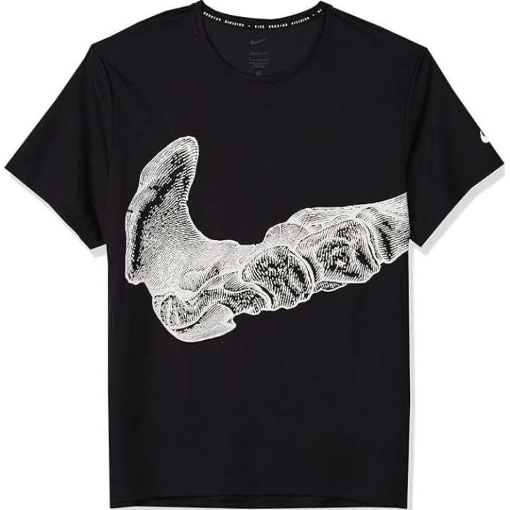 Nike Nike T Shirts Men's Black Crew Neck Moderate Straight Fit