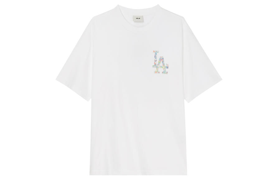 MLB Los Angeles Dodgers T Shirts Unisex Ivory Crew Neck Moderate Straight Fit
