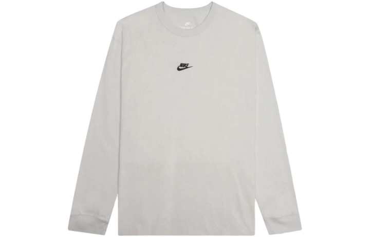 Nike Nike T Shirts Men's Gray Crew Neck Moderate Straight Fit