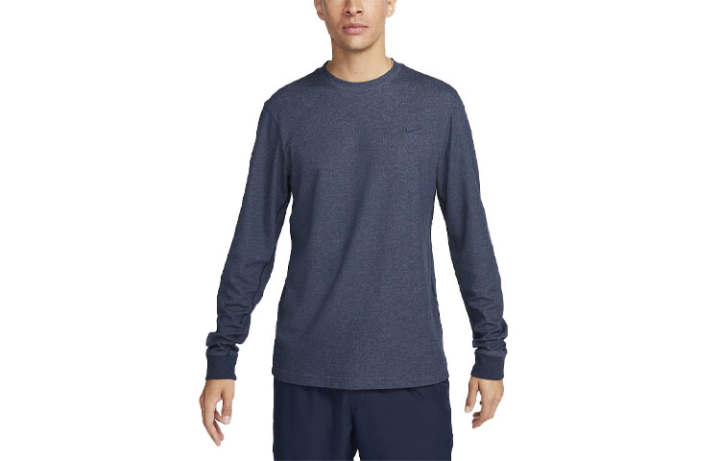 Nike Nike Dri Fit Long Sleeve Versatile Top T Shirt Men's Dark Blue