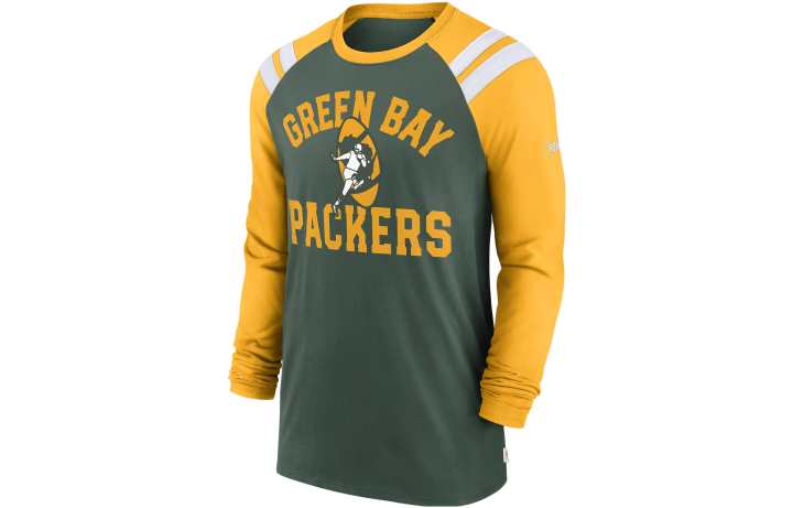 Nike Nike X NFL T Shirts Men's Green Crew Neck Moderate Straight Fit