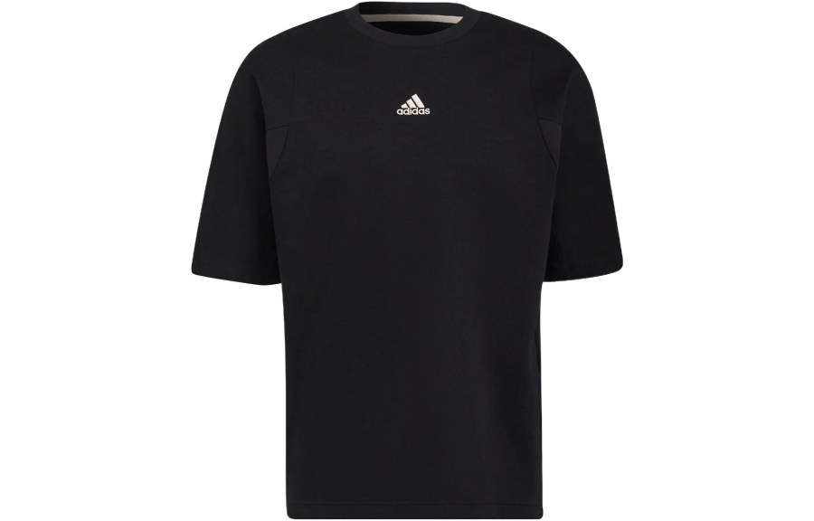 Adidas Adidas T Shirts Men's Black Crew Neck Moderate Straight Fit
