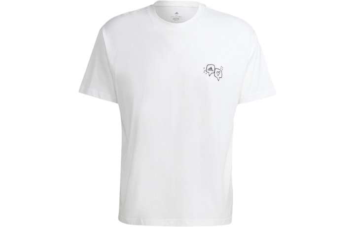 Adidas Adidas T Shirts Unisex White Crew Neck Moderate Straight Fit