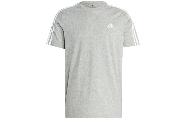 Adidas Adidas T Shirts Men's Gray Crew Neck Moderate Straight Fit