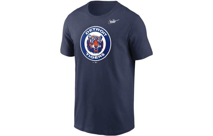 Nike Nike T Shirts Men's Marine Blue Crew Neck Moderate Straight Fit