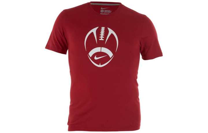 Nike Nike T Shirts Men's Red Crew Neck Moderate Straight Fit