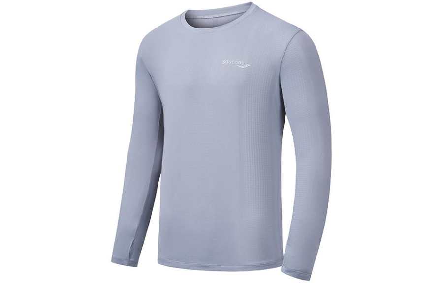 Saucony T Shirt Men's Light Mist Gray