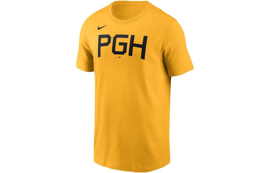 Nike Nike T Shirts Men's Yellow Crew Neck Moderate Straight Fit