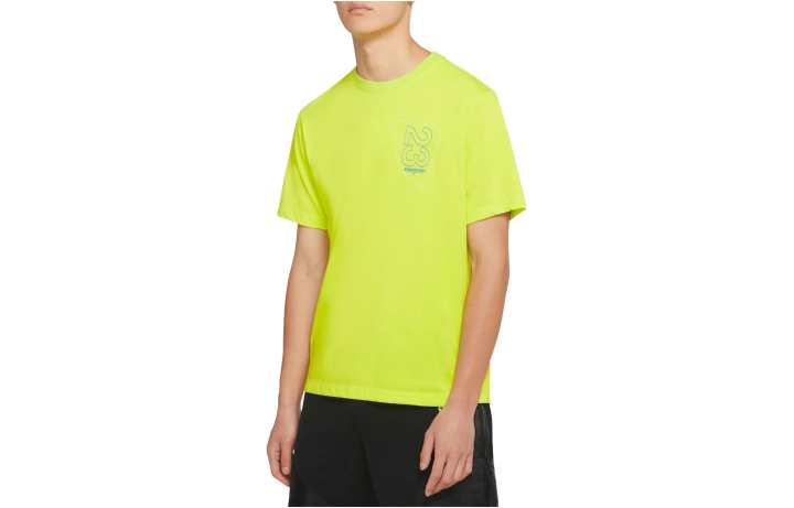 Jordan Jordan T Shirts Men's Green Crew Neck Moderate Straight Fit