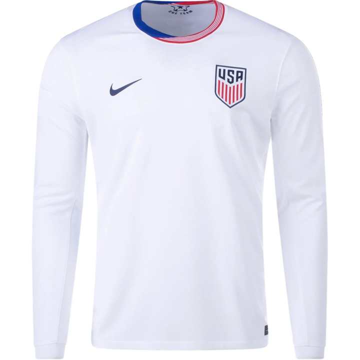 Nike Nike Usmnt 2024 Stadium Home Men's Nike Dri-FIT Soccer Long-Sleeve Replica Jersey