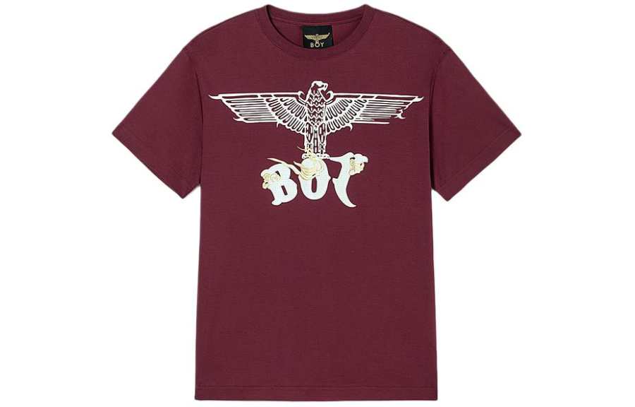 Boy London T Shirt Unisex Burgundy