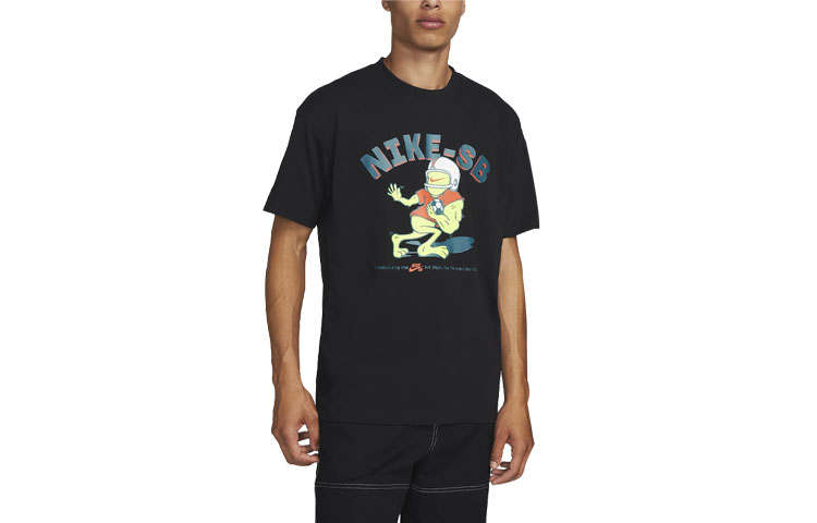 Nike Nike T Shirts Unisex Black Crew Neck Moderate Straight Fit