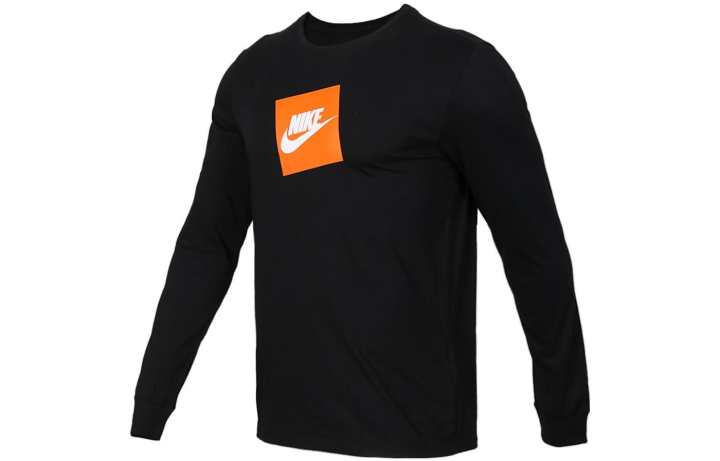 Nike Nike T Shirts Men's Black Crew Neck Moderate Straight Fit