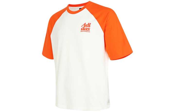 Adidas Adidas T Shirts Men's Orange Crew Neck Moderate