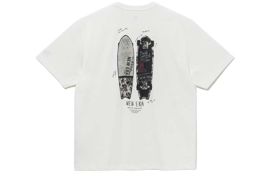 New Era T Shirt Unisex Gray White