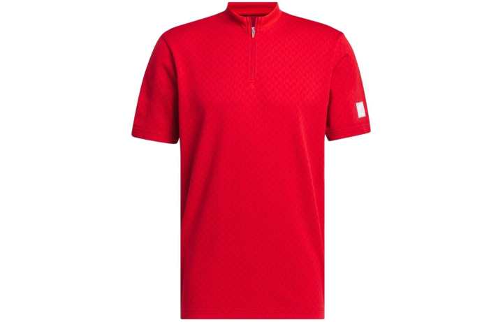 Adidas Adidas T Shirts Men's Red Stand Collar Moderate Straight Fit