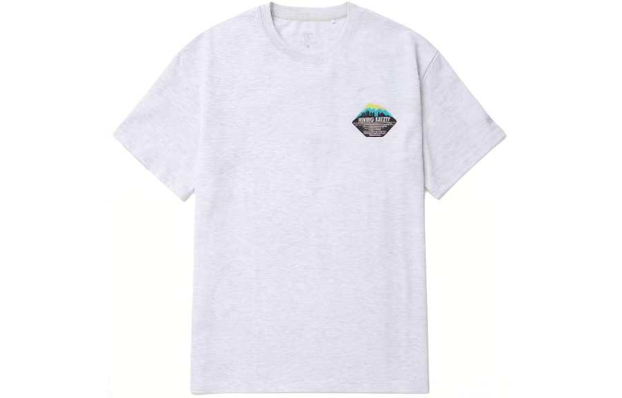 KOLON SPORT T Shirts Men's Gray Crew Neck Moderate