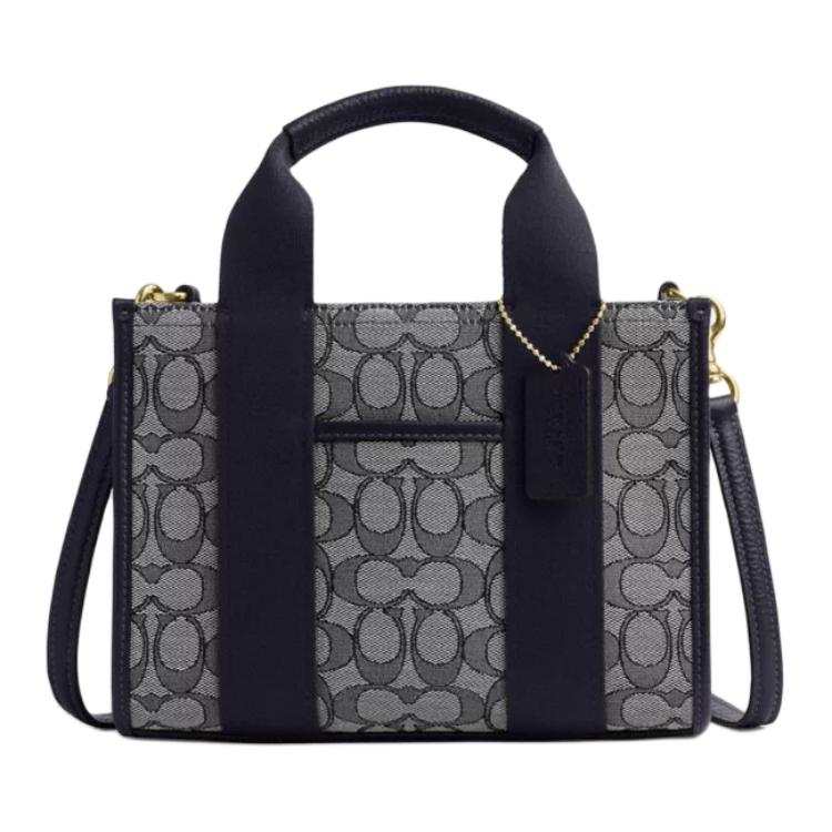 COACH Smith Litchi Grain Leather Tote Bag, Shopping Bag, Crossbody Bag, One Shoulder Bag, Handbag Medium Women's Black