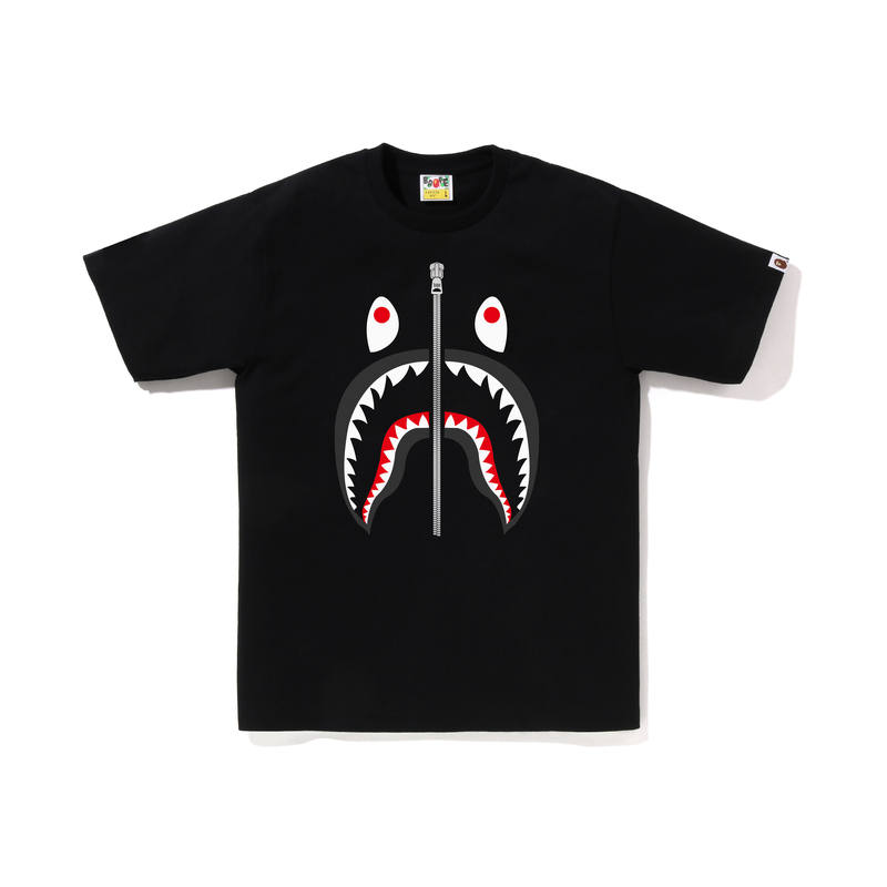 A BATHING APE Bape Splinter Camo Shark Tee