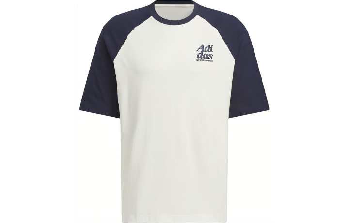 Adidas Adidas T Shirts Men's White Crew Neck Moderate Straight Fit
