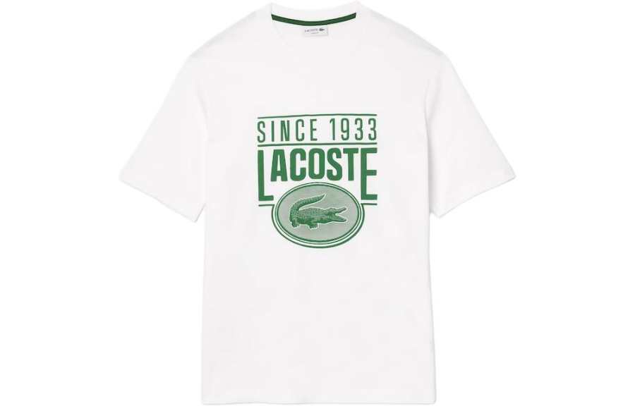 LACOSTE Logo print Organic Cotton T shirt
