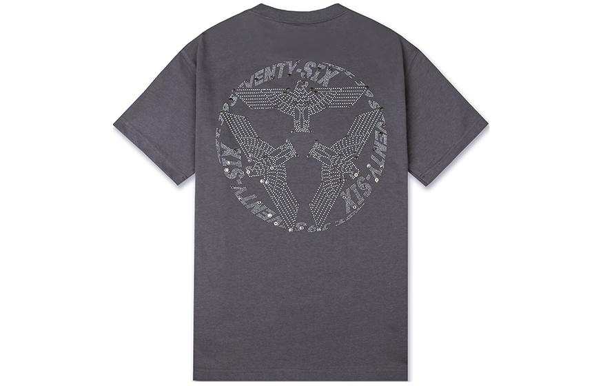 Boy London T Shirts Men's Gray Crew Neck Moderate Straight Fit