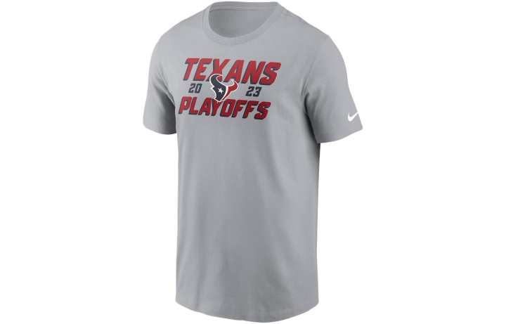 Nike Nike Houston Texans 2023 NFL Playoffs T Shirt Men's Gray