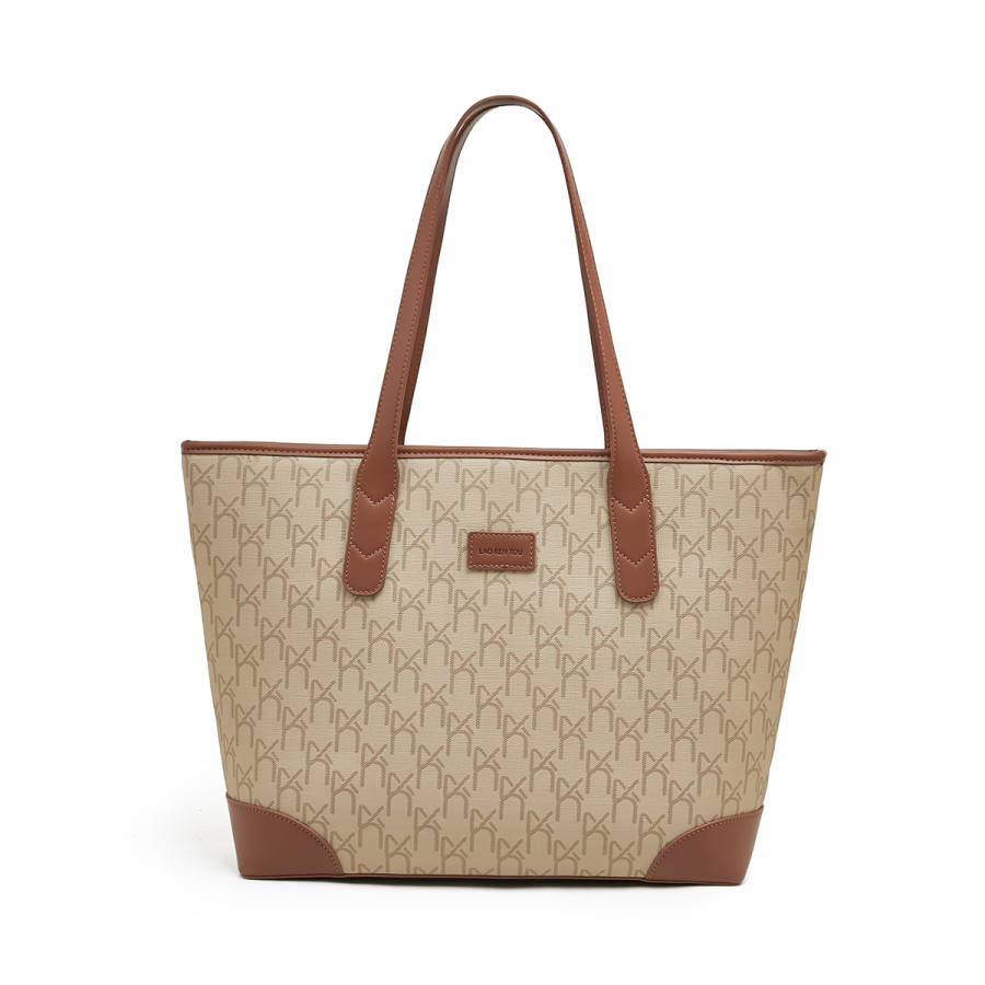 LAORENTOU Synthetic Leather Shoulder Bag Women's Coffee/Khaki Brown