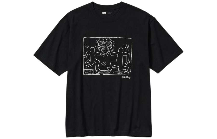 UNIQLO Drop Shoulder Sleeve T-Shirt Unisex Black