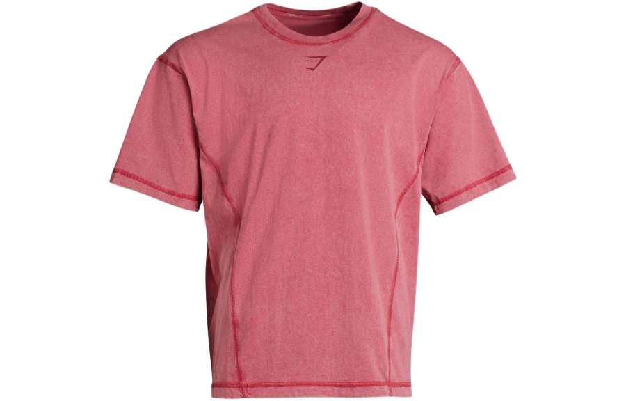 GYMSHARK HERITAGE WASHED T SHIRT T Shirt Men's Vintage Pink