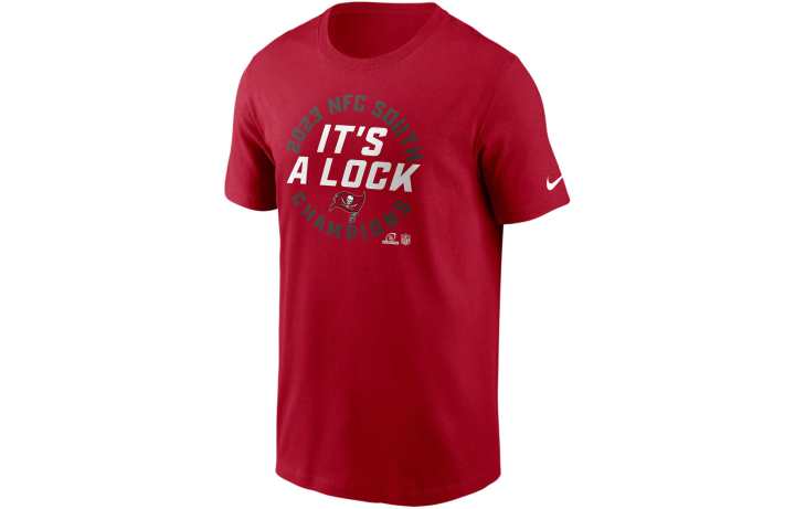 Nike Nike Tampa Bay Buccaneers 2023 NFC South Champions Trophy T Shirt Men's Red