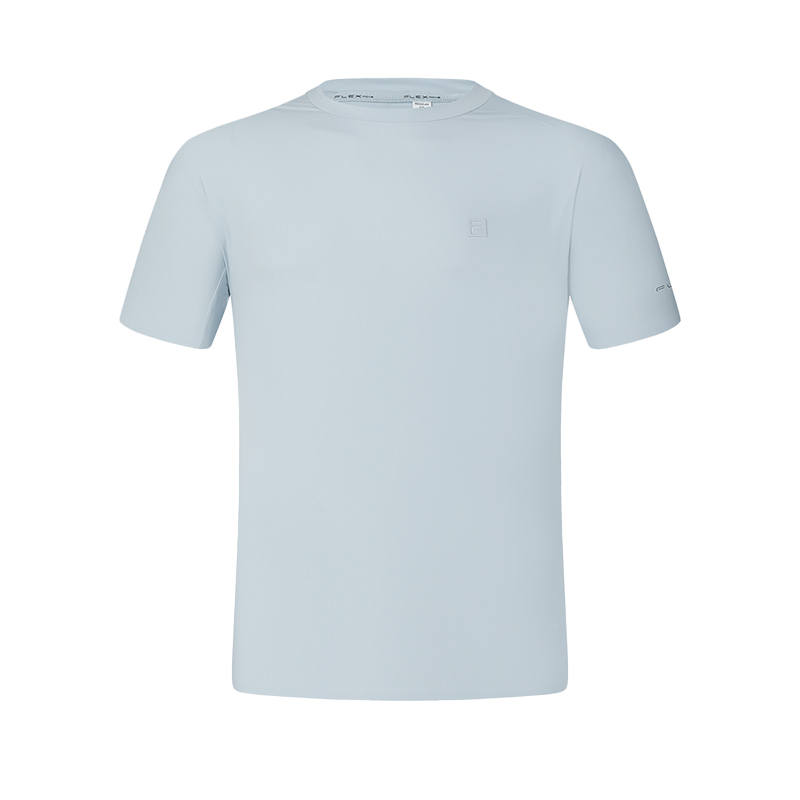 FILA T Shirts Men's Alice Blue Crew Neck Moderate Straight Fit