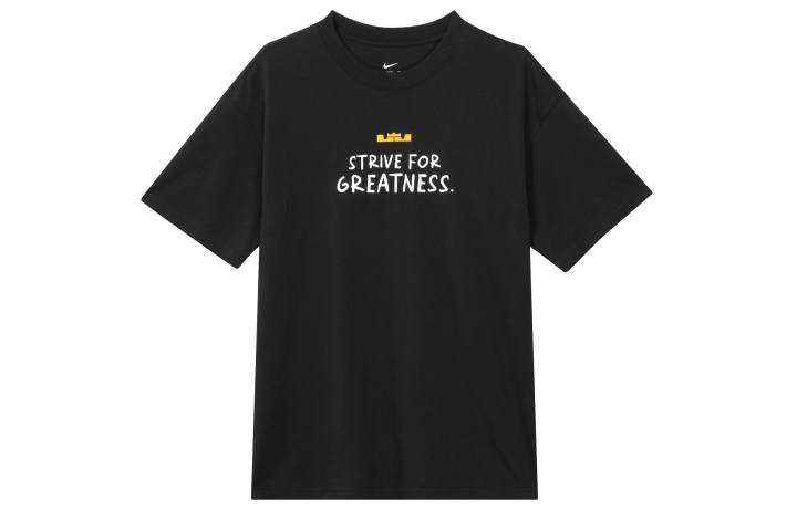 Nike Nike T Shirts Men's Black Crew Neck Moderate Straight Fit